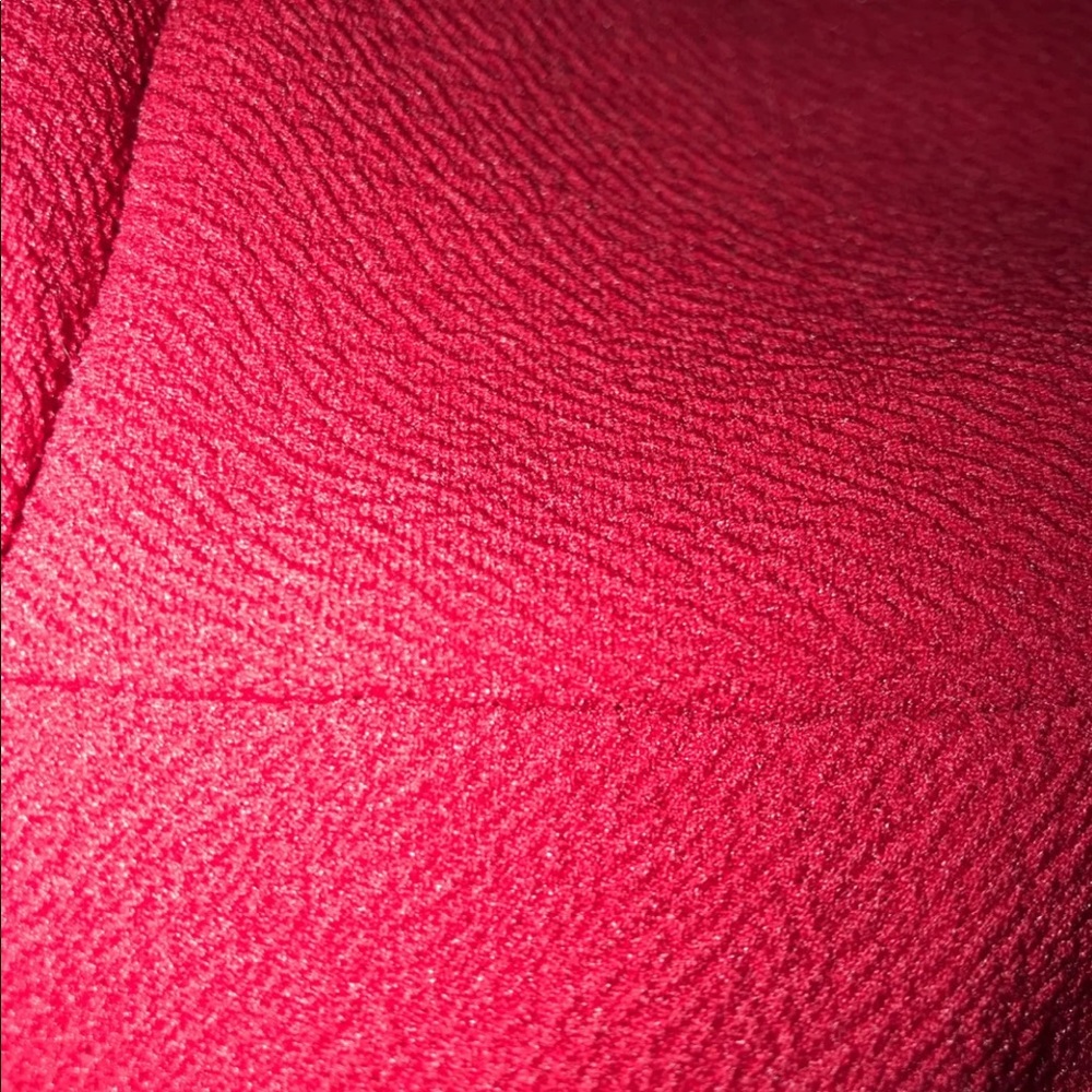 Red Flounce Hem Solid Skirt